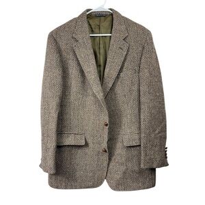 Vintage Harris Tweed 44R Handwoven 100% Pure Scottish Wool Sport Suit Blazer